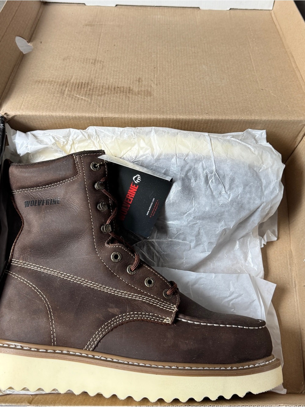 Wolverine Men’s  Loader 8" Steel-Toe Wedge Boot Work Shoes Leather